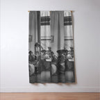 Meeting of the minds, 1912 Columbia Teacher's College vintage black and white portrait photograph Window Curtain Gallery Image 3