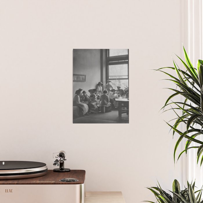 Meeting of the minds, 1912 Columbia Teacher's College vintage black and white portrait photograph Poster Gallery Image 2
