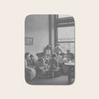 Meeting of the minds, 1912 Columbia Teacher's College vintage black and white portrait photograph Bath Mat Gallery Image 1