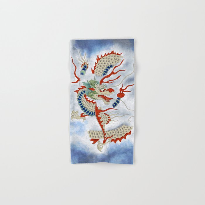 Dragon in the Cloud : Minhwa-Korean traditional/folk art Bath Towel Gallery Image 1