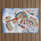 Dragon in the Cloud : Minhwa-Korean traditional/folk art Outdoor Rug Gallery Image 1