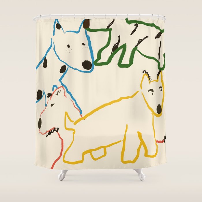 Playful Pups Shower Curtain Gallery Image 1