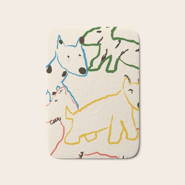 Playful Pups Bath Mat Gallery Image 1