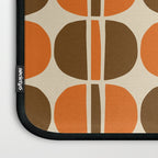 Mid Century Modern Geometric Pattern 127 Autumn Brown and Orange Laptop Sleeve Gallery Image 3
