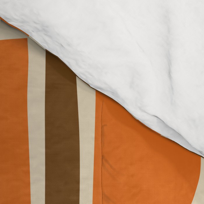 Mid Century Modern Geometric Pattern 127 Autumn Brown and Orange Comforter Gallery Image 4