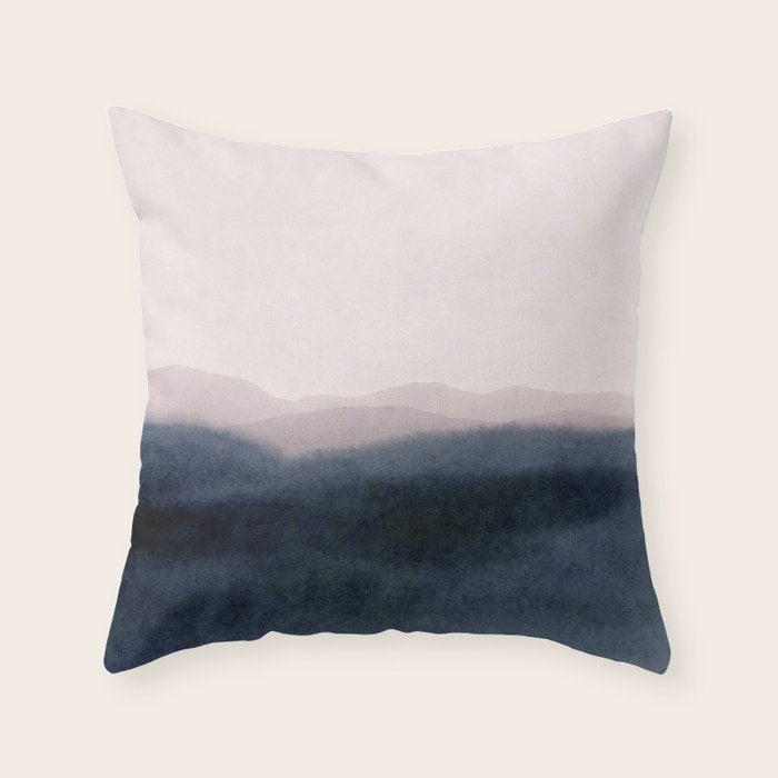 dusk scenery Throw Pillow Gallery Image 1