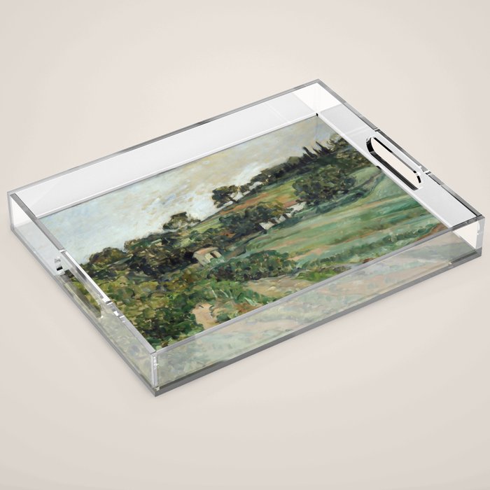Paul Cezanne "Landscape", c.1879 Acrylic Tray Gallery Image 1