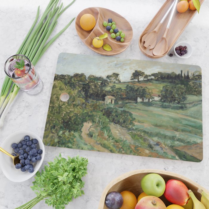 Paul Cezanne "Landscape", c.1879 Cutting Board Gallery Image 2