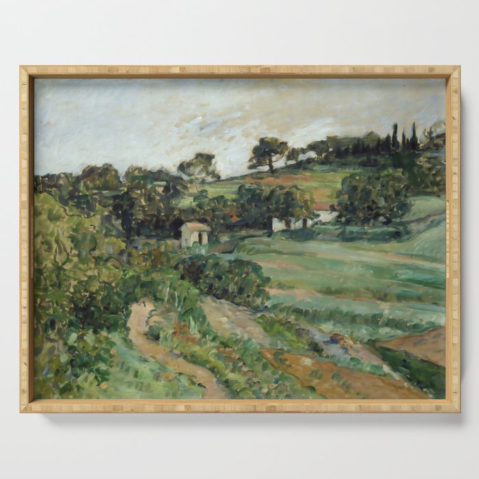 Paul Cezanne "Landscape", c.1879 Serving Tray Gallery Image 1