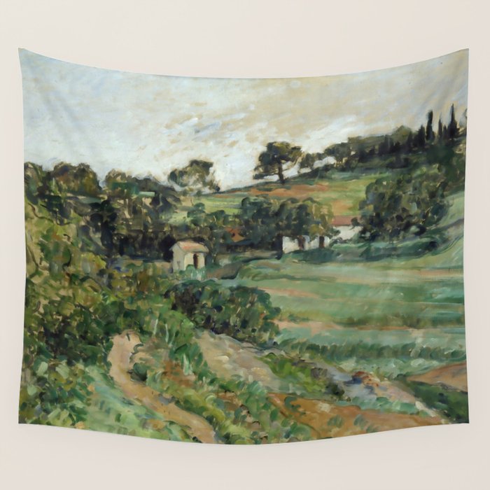 Paul Cezanne "Landscape", c.1879 Wall Tapestry Gallery Image 4