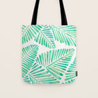 Tropical Banana Leaves - Mint Palette Tote Bag Gallery Image 1