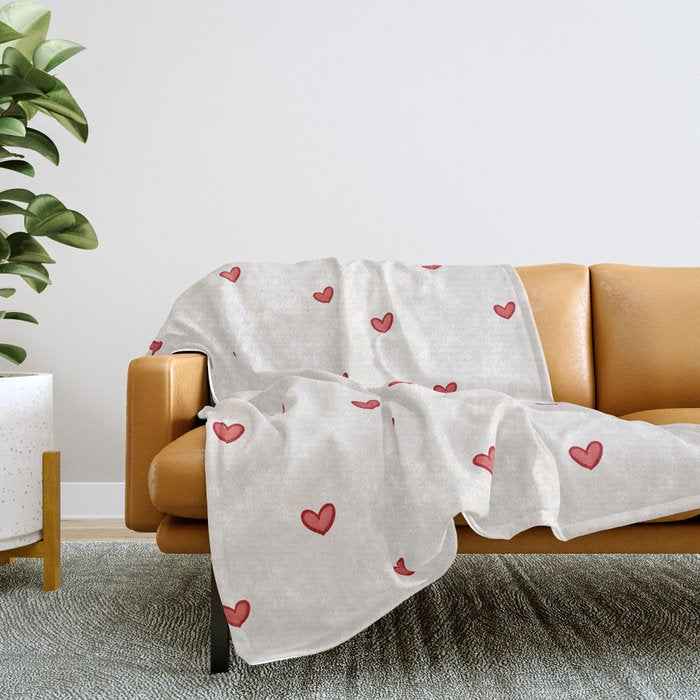 Mini Hearts Throw Blanket Gallery Image 2