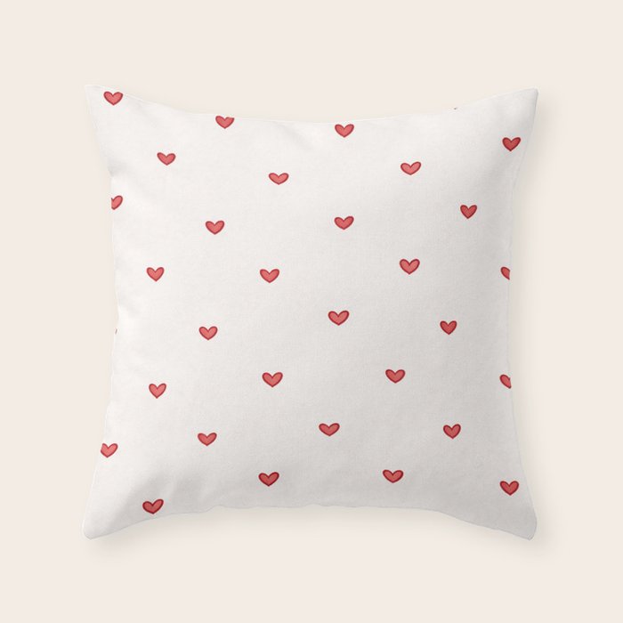Mini Hearts Throw Pillow Gallery Image 6