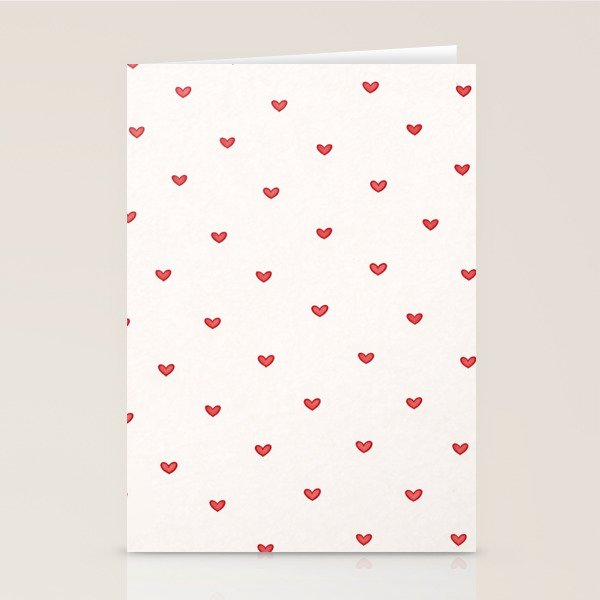Mini Hearts Stationery Card Gallery Image 2