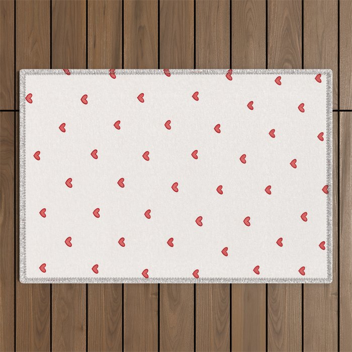 Mini Hearts Outdoor Rug Gallery Image 1