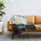 I'm Mostly Peace, Love And Light And A Little Go Fuck Yourself Funny Saying Throw Blanket Gallery Image 1