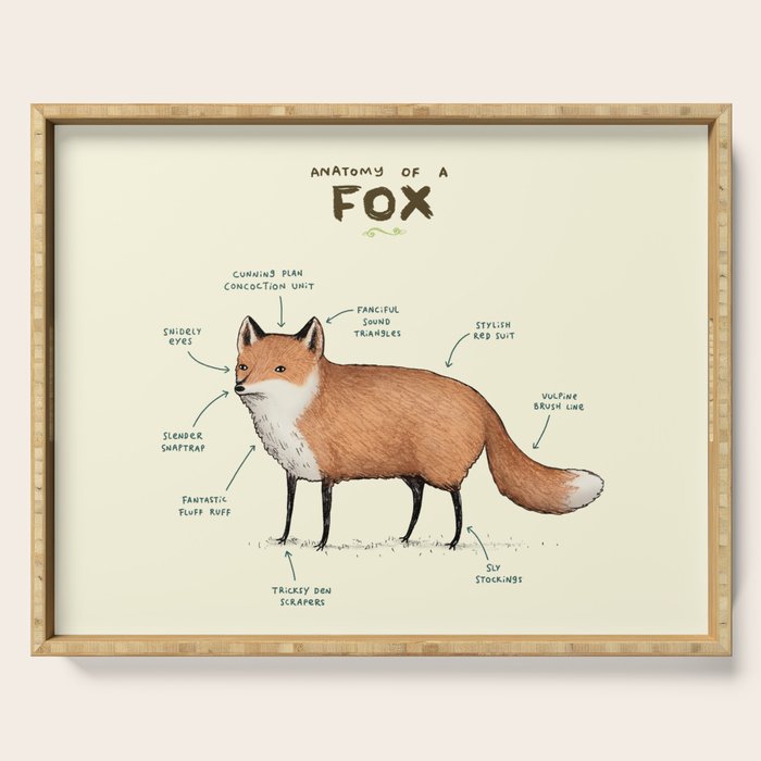 Anatomy of a Fox Serving Tray Gallery Image 1