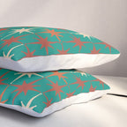 Atomic Age Retro Starburst Mid-century Modern Pattern in Mid Mod Orange, Beige, and Teal Pillow Sham Gallery Image 3