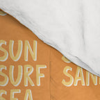 Sun Surf Sea Salt Sand Hand Lettering Comforter Gallery Image 4
