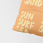 Sun Surf Sea Salt Sand Hand Lettering Pillow Sham Gallery Image 4