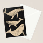 Modern Minimalist Abstract Whales 3 Stationery Card Gallery Image 2