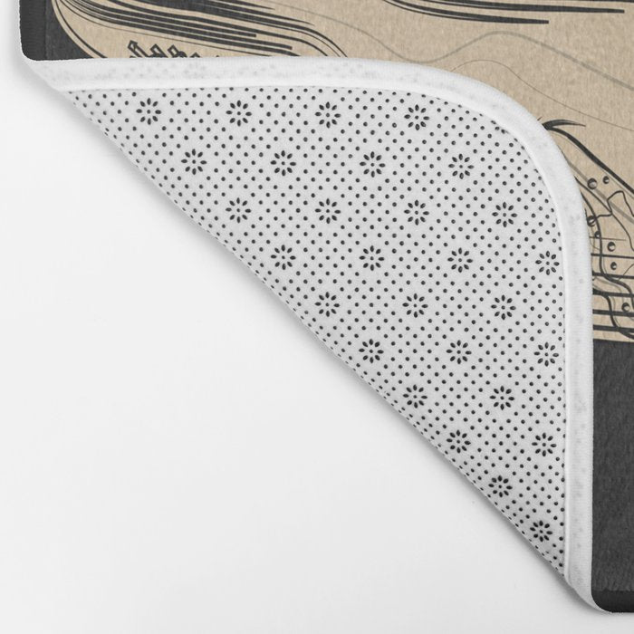 Modern Minimalist Abstract Whales 3 Bath Mat Gallery Image 2