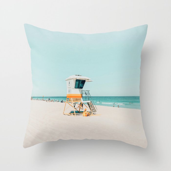 Aussie lifeguard Throw Pillow Gallery Image 6