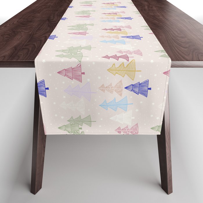 Xmas forrest pattern Table Runner Gallery Image 1