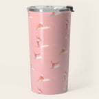 Waikiki beach in pink Travel Mug Gallery Image 2