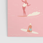 Waikiki beach in pink Poster Gallery Image 3