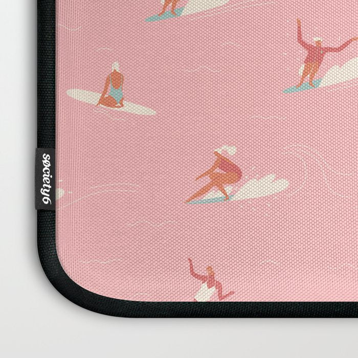 Waikiki beach in pink Laptop Sleeve Gallery Image 3