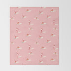 Waikiki beach in pink Throw Blanket Gallery Image 2