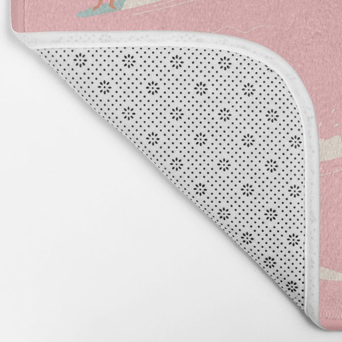Waikiki beach in pink Bath Mat Gallery Image 2