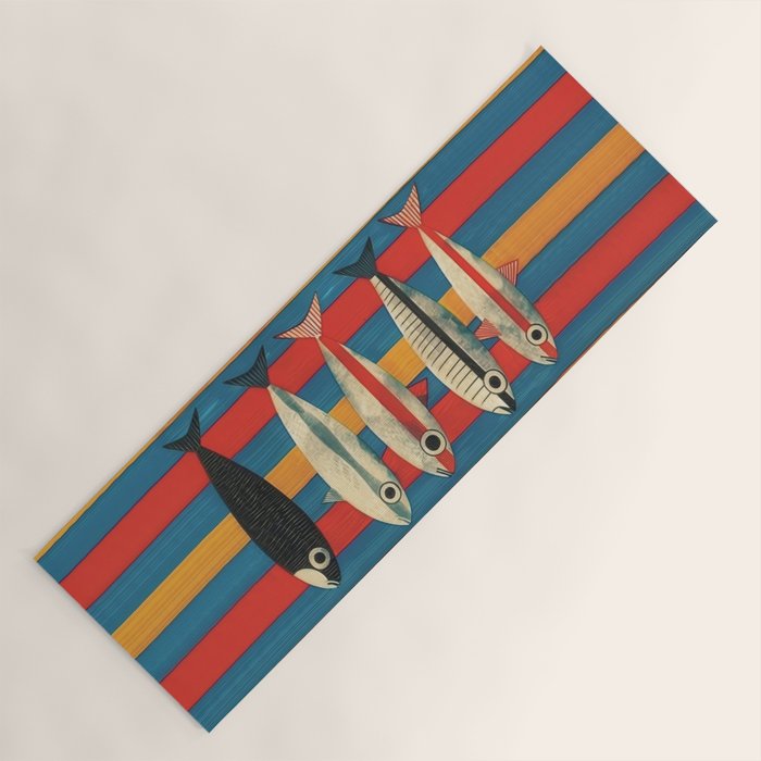Stripes of the Sea Yoga Mat Gallery Image 1