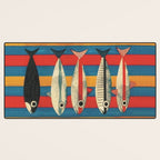 Stripes of the Sea Desk Mat Gallery Image 3