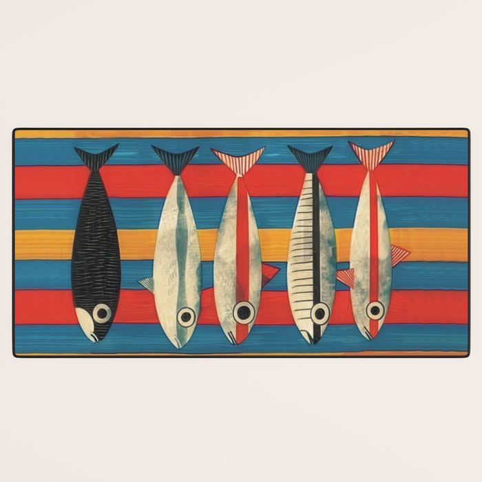 Stripes of the Sea Desk Mat Gallery Image 3