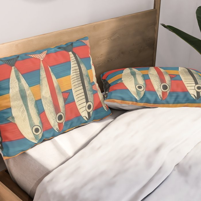 Stripes of the Sea Pillow Sham Gallery Image 2
