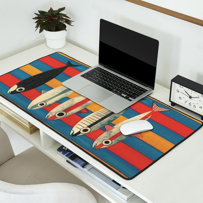Stripes of the Sea Desk Mat Gallery Image 2