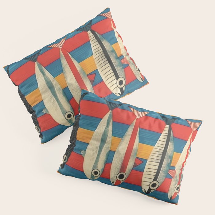 Stripes of the Sea Pillow Sham Gallery Image 1