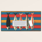 Stripes of the Sea Desk Mat Gallery Image 1