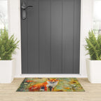 Colorful Wild Fox Indian Summer Woodland Flora And Wildlife Welcome Mat Gallery Image 3