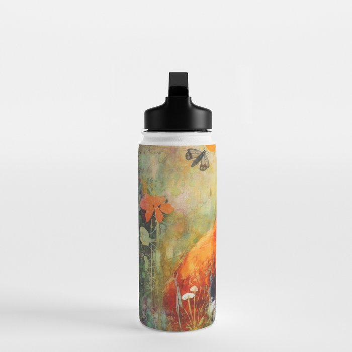 Colorful Wild Fox Indian Summer Woodland Flora And Wildlife Water Bottle Gallery Image 3
