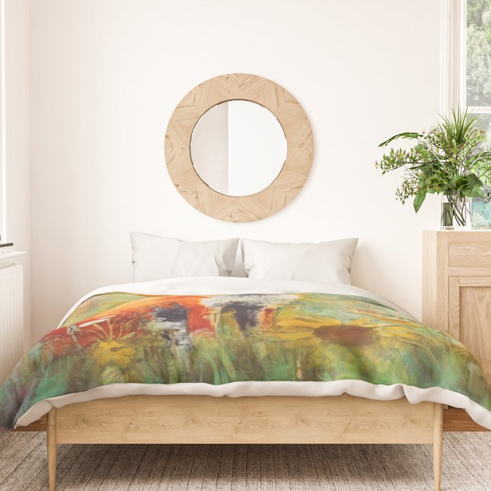 Colorful Wild Fox Indian Summer Woodland Flora And Wildlife Duvet Cover Gallery Image 3