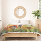 Colorful Wild Fox Indian Summer Woodland Flora And Wildlife Duvet Cover Gallery Image 3