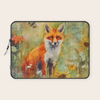 Colorful Wild Fox Indian Summer Woodland Flora And Wildlife Laptop Sleeve Gallery Image 1