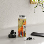 Colorful Wild Fox Indian Summer Woodland Flora And Wildlife Water Bottle Gallery Image 4