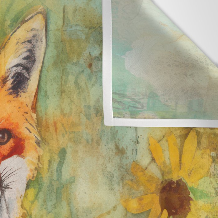 Colorful Wild Fox Indian Summer Woodland Flora And Wildlife Wall Tapestry Gallery Image 3