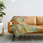 Colorful Wild Fox Indian Summer Woodland Flora And Wildlife Throw Blanket Gallery Image 1