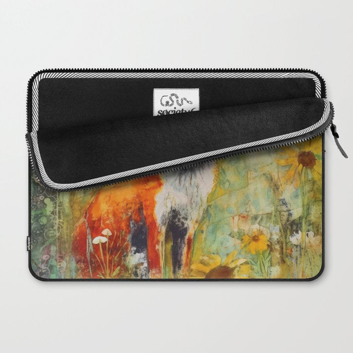Colorful Wild Fox Indian Summer Woodland Flora And Wildlife Laptop Sleeve Gallery Image 2