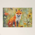 Colorful Wild Fox Indian Summer Woodland Flora And Wildlife Welcome Mat Gallery Image 1